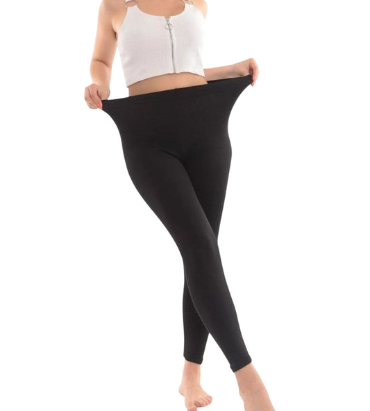 Thermoleggings Damen 3er Pack – Gefütterte lange Unterhose Schwarz Einheitsgröße schwarz