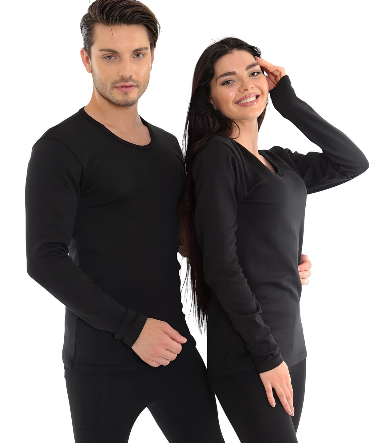 Thermounterhemd Unterhemd langarm Winter Langarmshirt Unterziehshirt Damen Herren