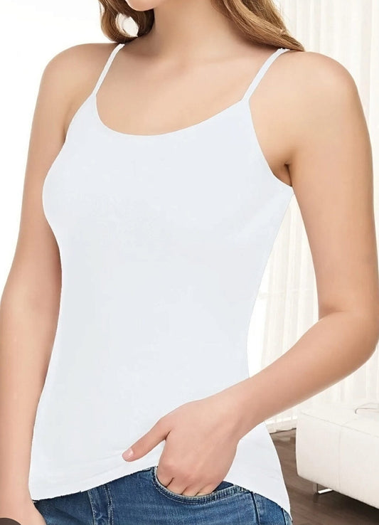 Trägertop 3er Pack Damen Tops aus Modal-Elastan – Spaghettiträger