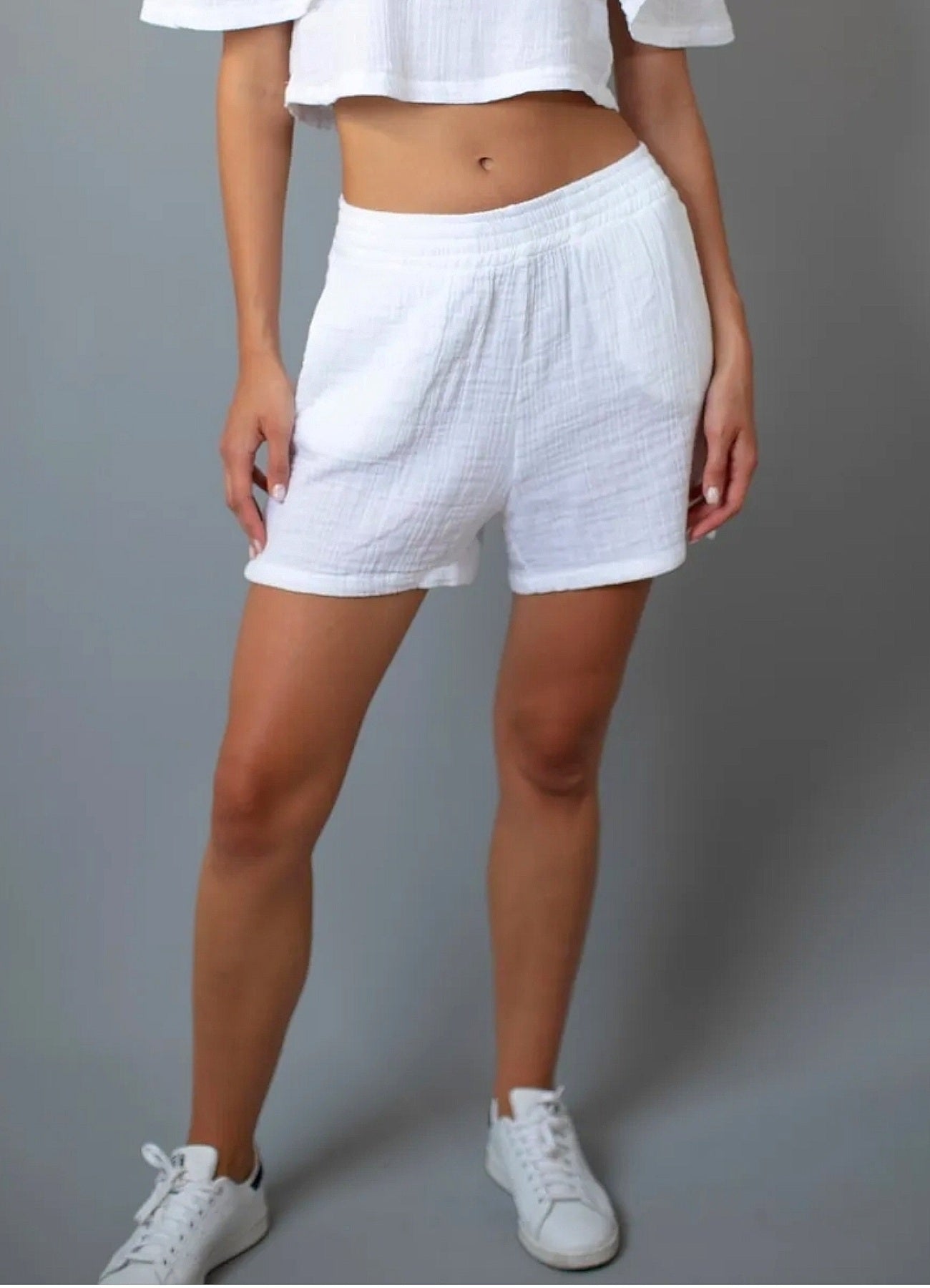 Shorts Damen Palazzo-Shorts aus Musselin - Sommerhose aus 100% Baumwolle