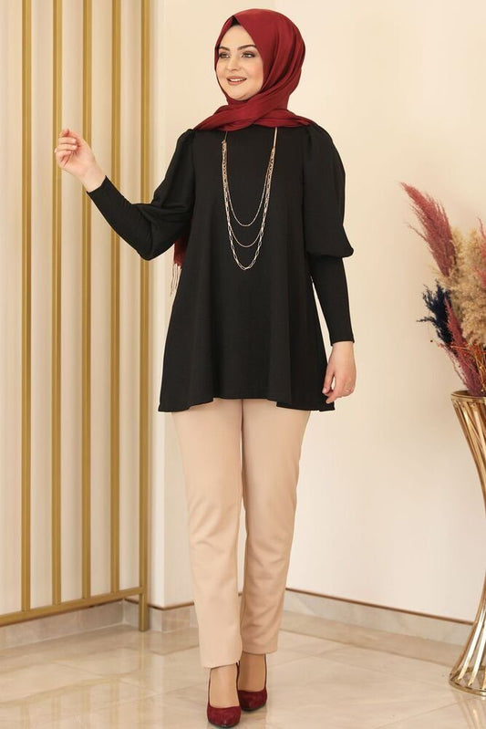 Tunika Damen Tunika Longtunika Hijab Tunika lange Tunika Modest (IKON)