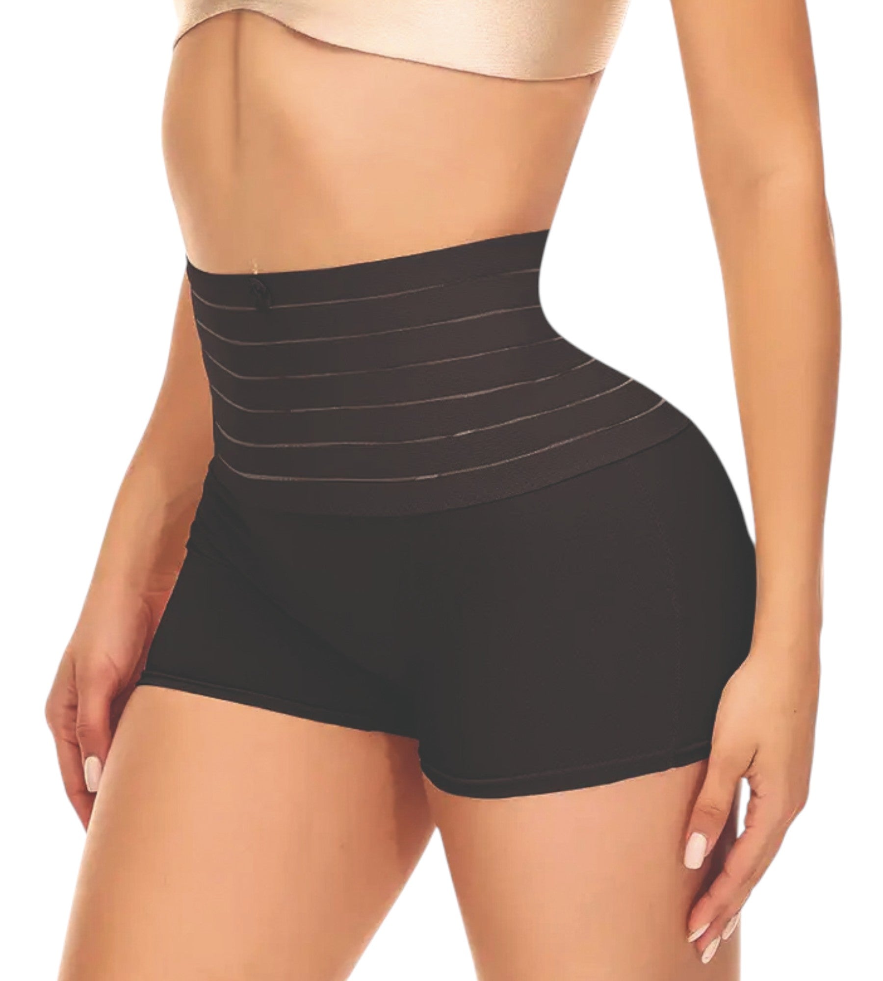 Miederslip Corsage mit hoher Taille & Silikonbund – nahtlose Shaping-Short