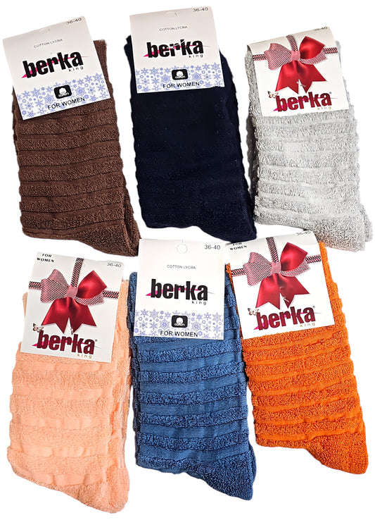 Kuschelsocken 6er-Pack Damen Handtuchsocken – Weich, warm & kuschelig, Größe 36-40