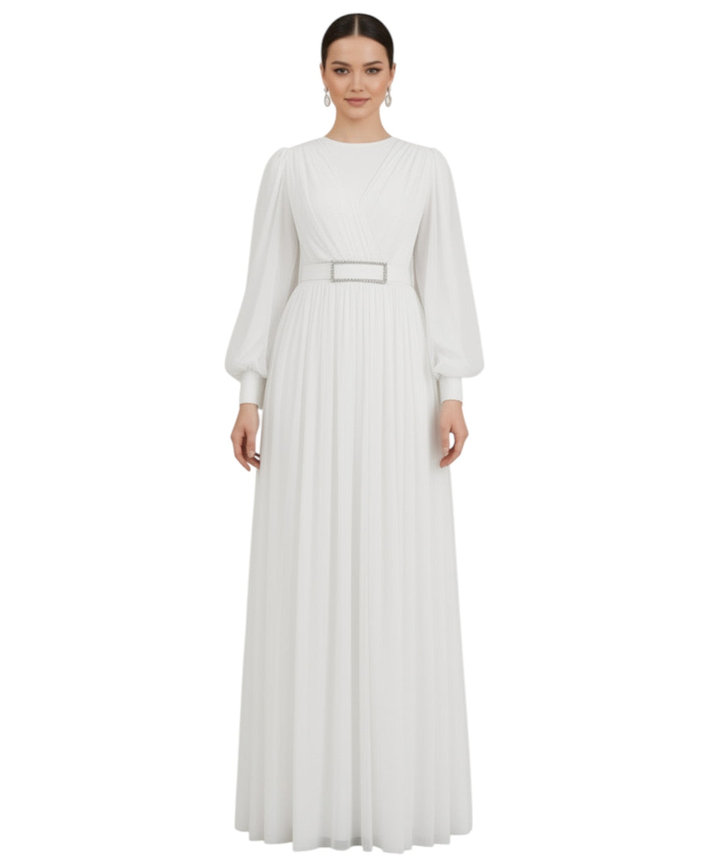 Maxikleid Damen Kleid aus Tüll - Abiye Abaya - Modest Fashion