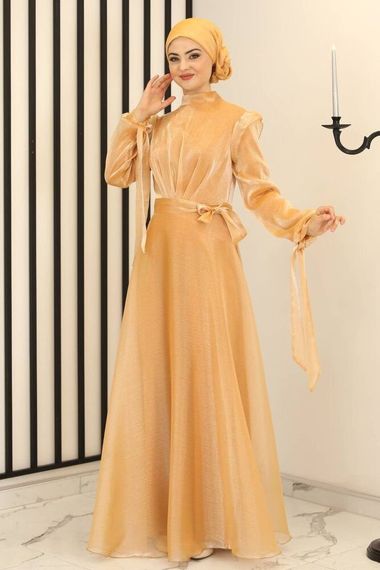 Abendkleid Elegantes Damen Hijab Maxikleid - Modest Fashion