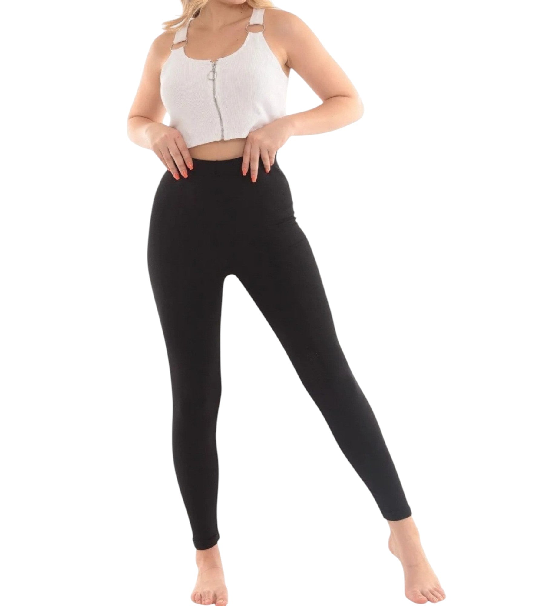 Thermoleggings Damen 3er Pack – Gefütterte lange Unterhose Schwarz Einheitsgröße schwarz