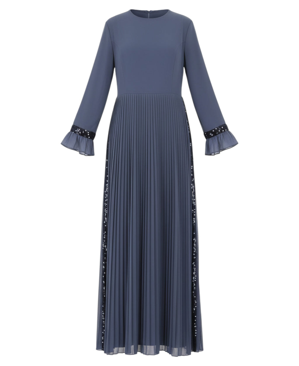 Maxikleid Damen Hijab Abendkleid mit Pailletten Modest Abiye Abaya (EYLÜL)