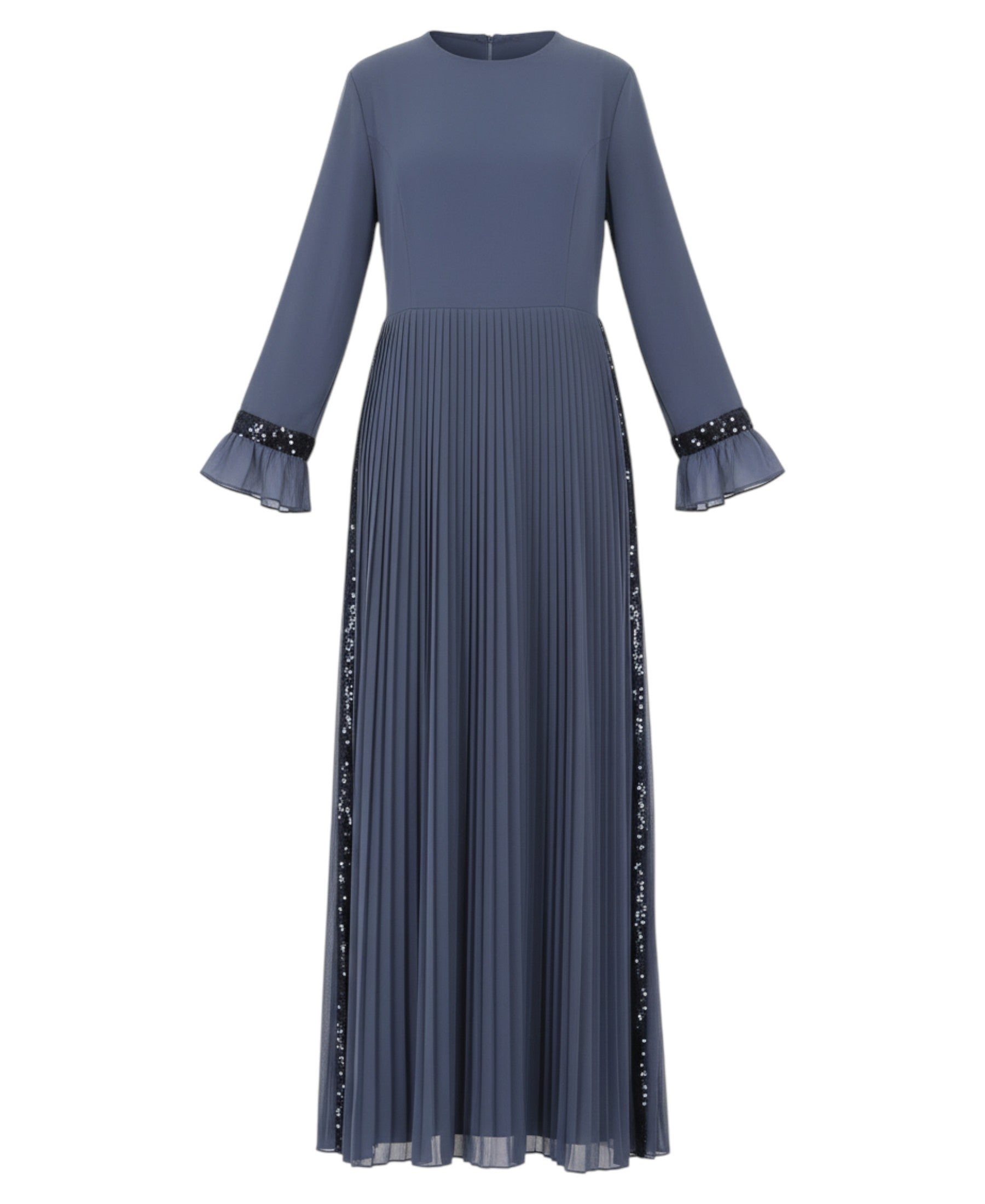 Maxikleid Damen Hijab Abendkleid mit Pailletten Modest Abiye Abaya (EYLÜL)