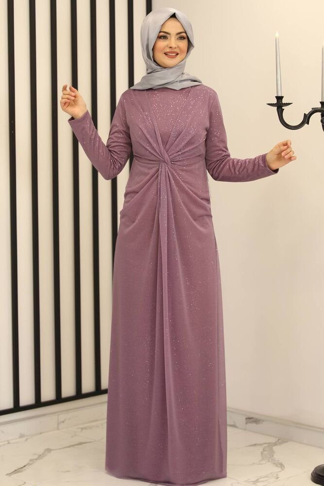 Abendkleid Damen Maxikleid Abiye Abaya Hijab Kleid Modest Fashion (AYLA)