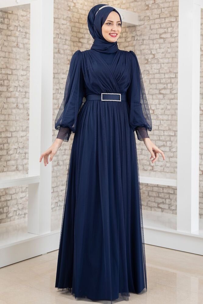 Maxikleid Damen Kleid aus Tüll - Abiye Abaya - Modest Fashion
