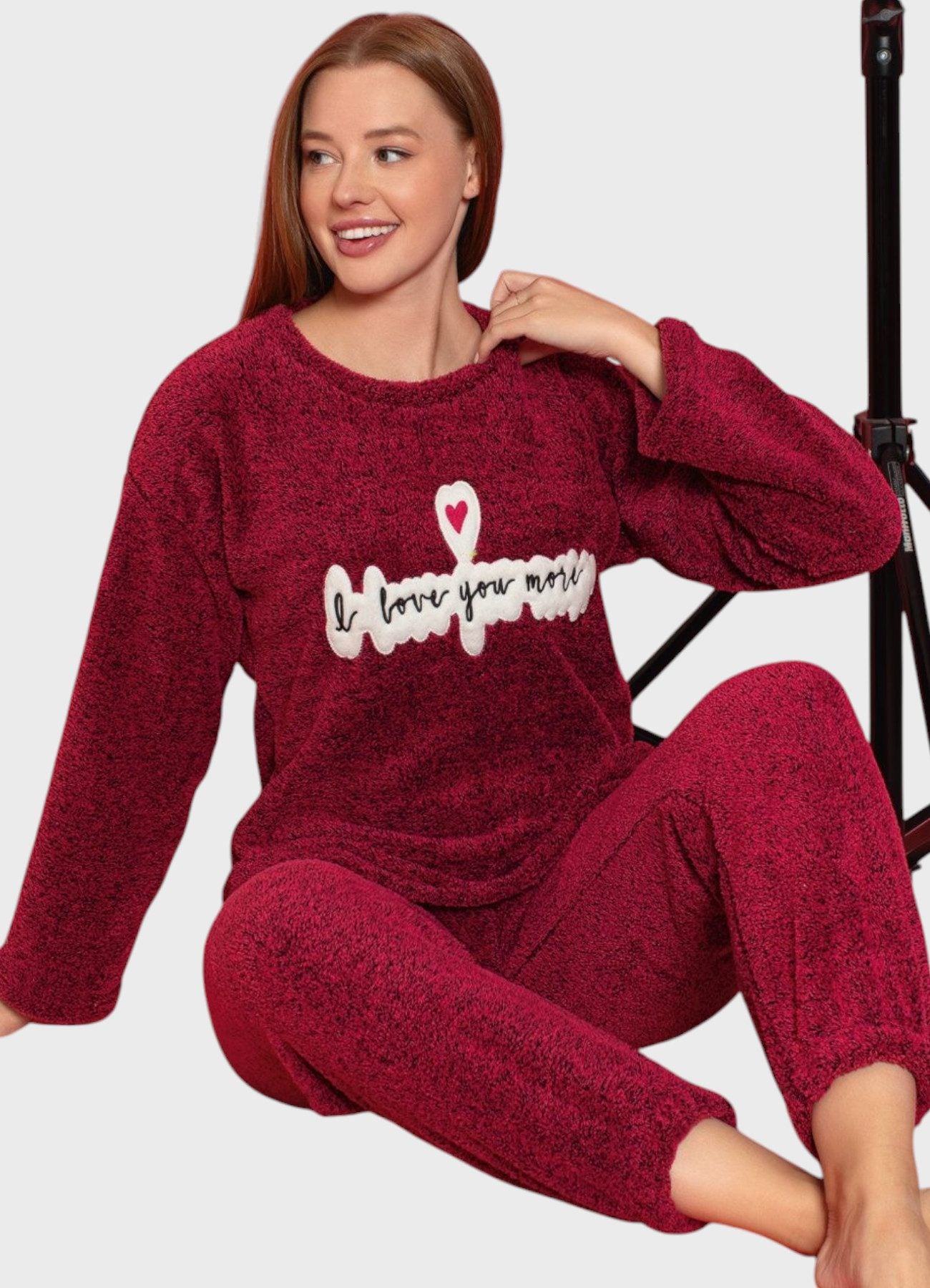 Hausanzug Plüsch Pyjama Damen Winter Schlafanzug 4 Designs