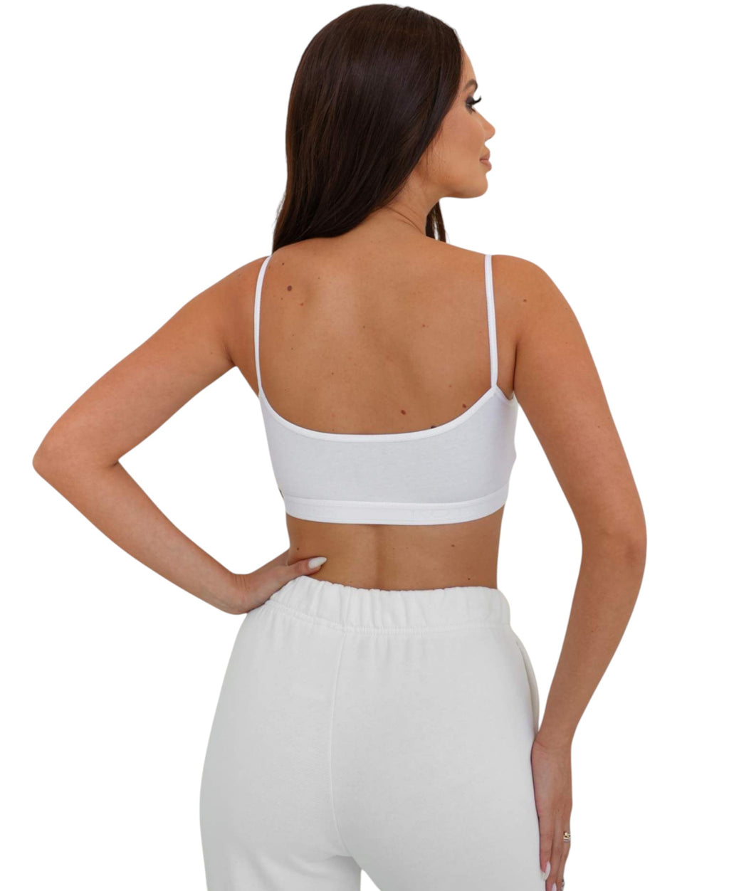 Bustier Damen Sport-BH Top mit Spaghettiträgern & abnehmbaren Pads