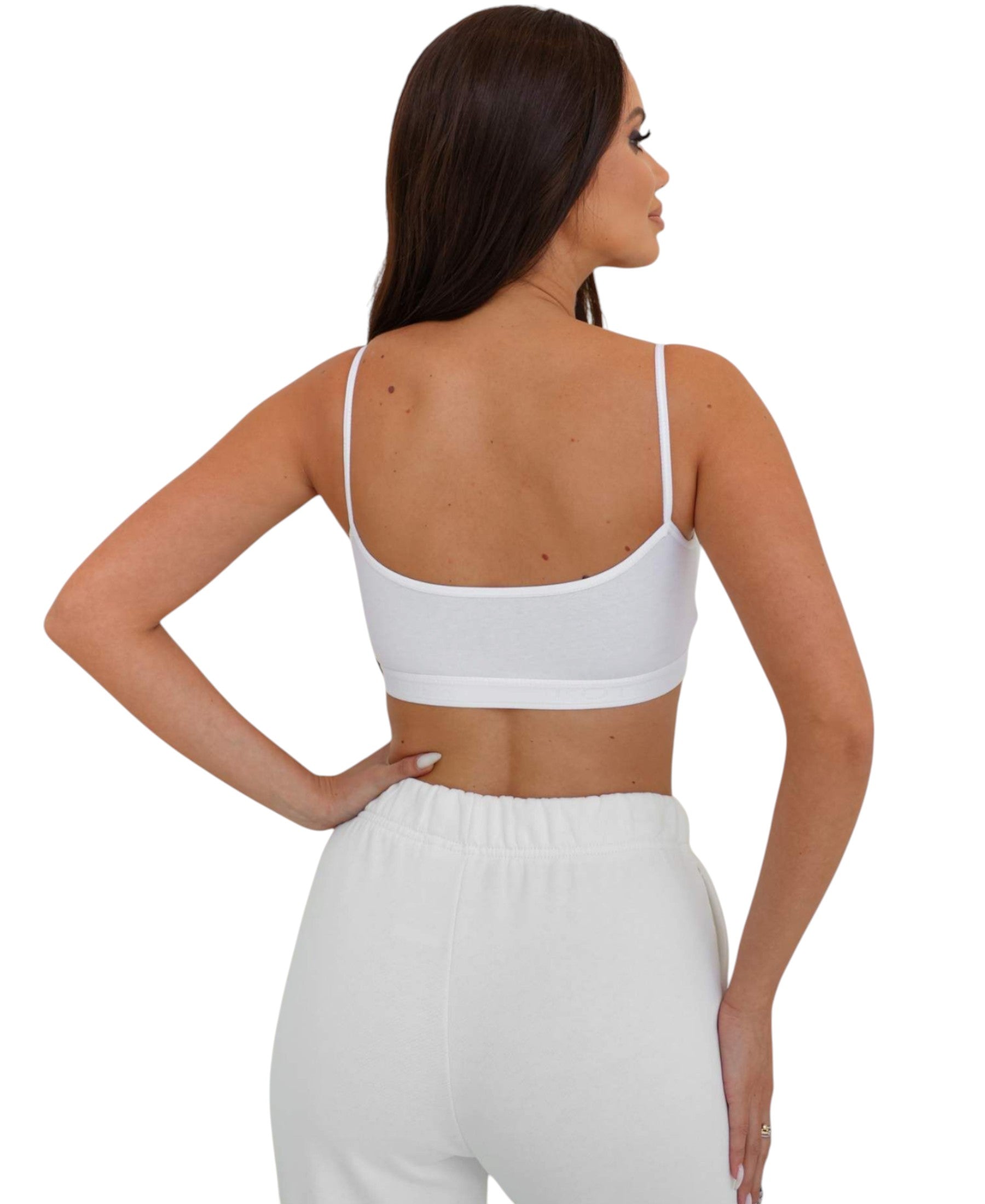 Bustier Damen Sport-BH Top mit Spaghettiträgern & abnehmbaren Pads