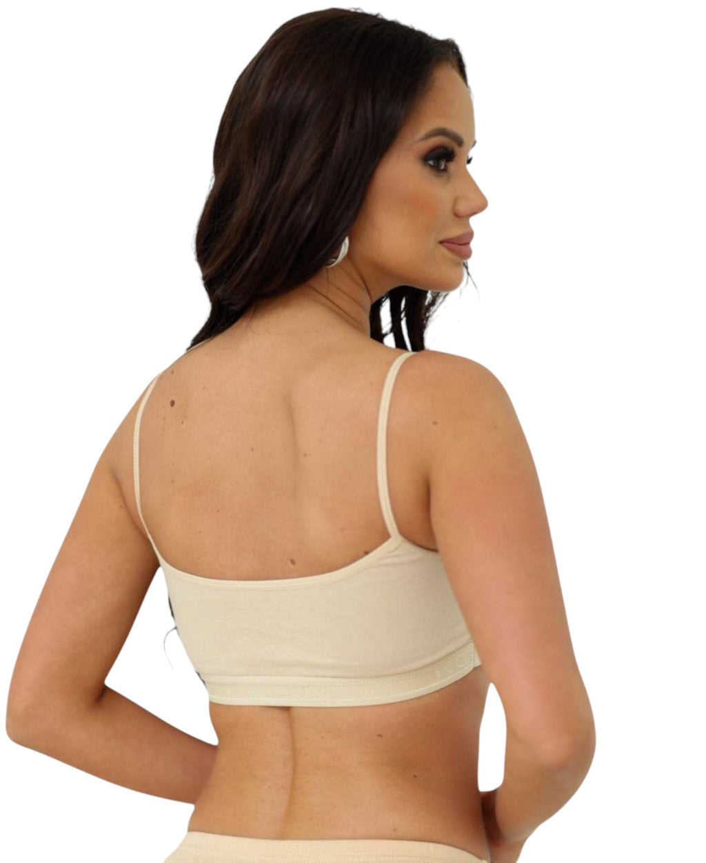 Bustier Damen Sport-BH Top mit Spaghettiträgern & abnehmbaren Pads