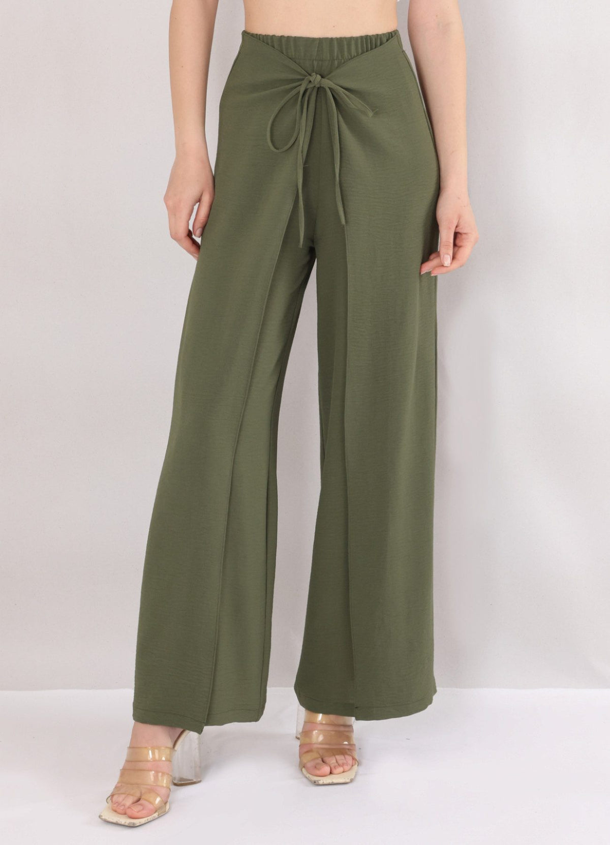 Haremshose Damen Weite High-Waist Hose mit Rock-Optik