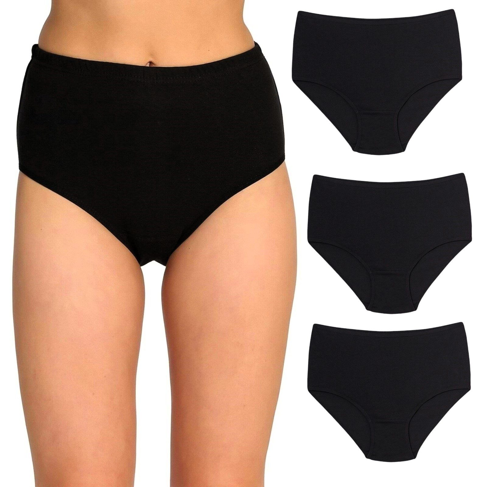 Slip Damen Unterhosen 6er-10er Pack Basic Slips elastische Taillenslips