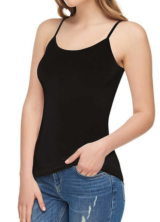 Trägertop 3er Pack Damen Tops aus Modal-Elastan – Spaghettiträger