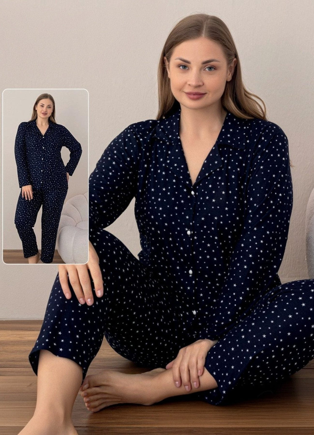 Damen Schlafanzug Set Baumwollmischung in verschiedenen Designs