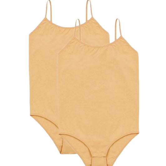 Body 3er Pack Damen Bodys mit Spaghettiträgern - Trägerbody schmale Träger