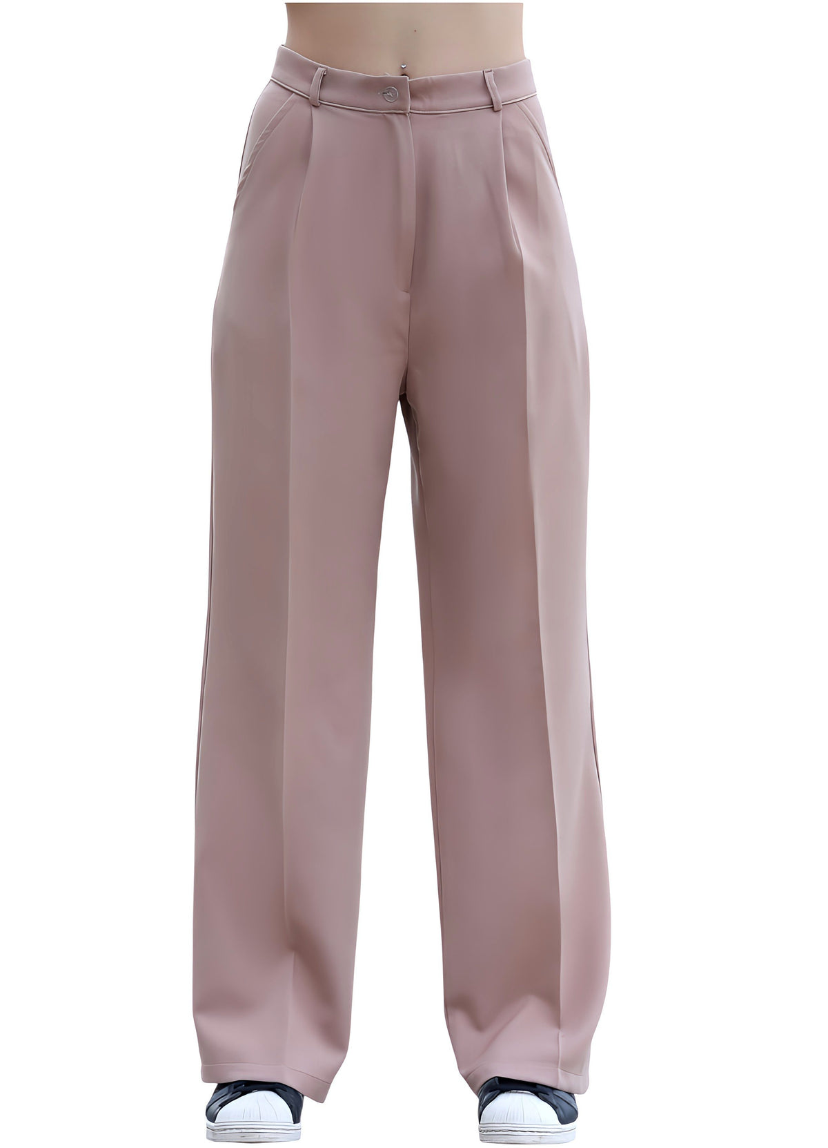 Marlene-Hose Damen Palazzo Hose hoher Bund weite Beine 34-48