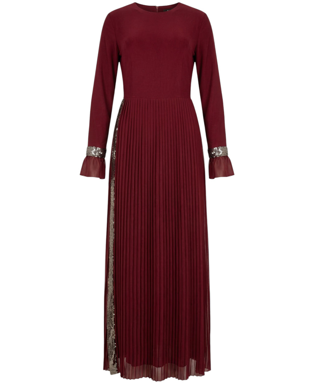 Maxikleid Damen Hijab Abendkleid mit Pailletten Modest Abiye Abaya (EYLÜL)