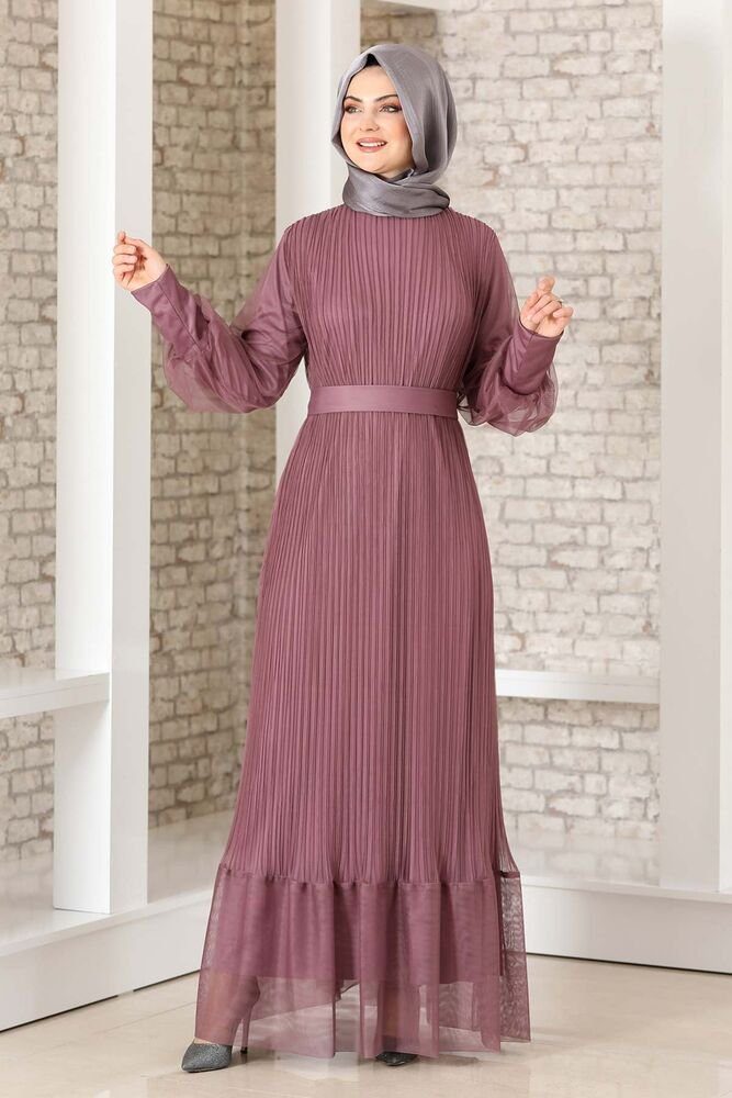 Abendkleid Maxikleid mit Faltendetail – Abaya Hijab Mode Modest Fashion