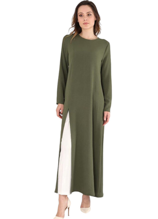 Langarmbluse Damen Tunika - Luftige Maxi-Tunika aus Aerobin Stoff