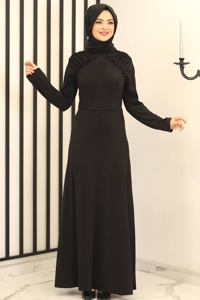 Abendkleid Damen Maxikleid Hijab Kleid mit Raglanärmeln - Modest Fashion
