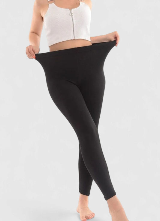 Thermoleggings Damen 3er Pack – Gefütterte lange Unterhose Schwarz Einheitsgröße schwarz