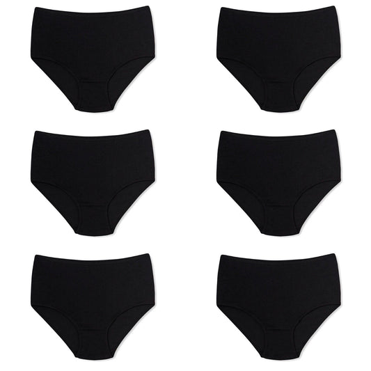 Slip Damen Unterhosen 6er-10er Pack Basic Slips elastische Taillenslips
