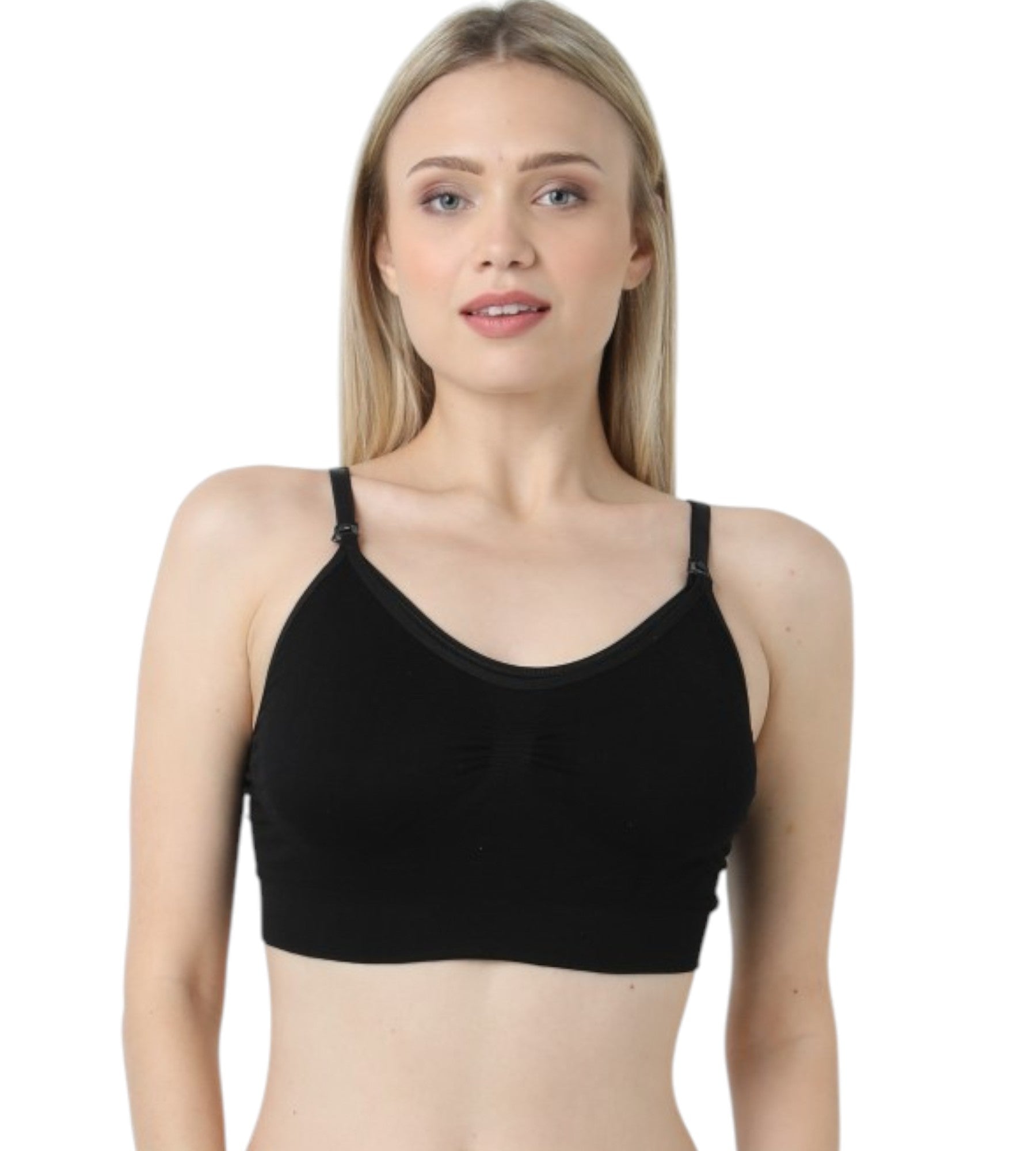 Still-BH – nahtlos, mit Clipverschluss, ohne Bügel, weich, stützend, Baumwolle