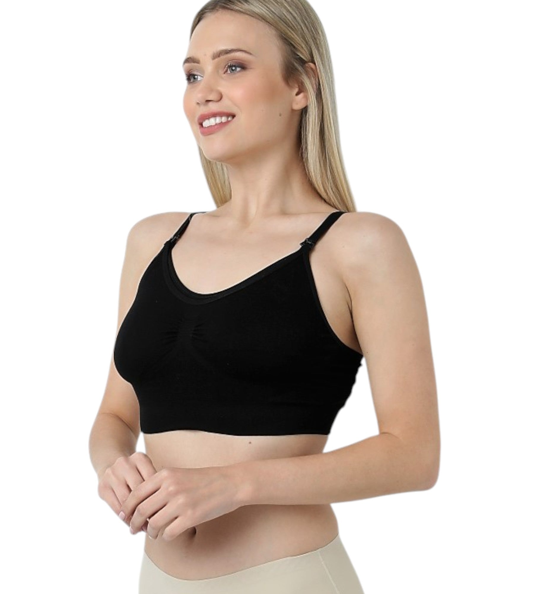 Still-BH – nahtlos, mit Clipverschluss, ohne Bügel, weich, stützend, Baumwolle