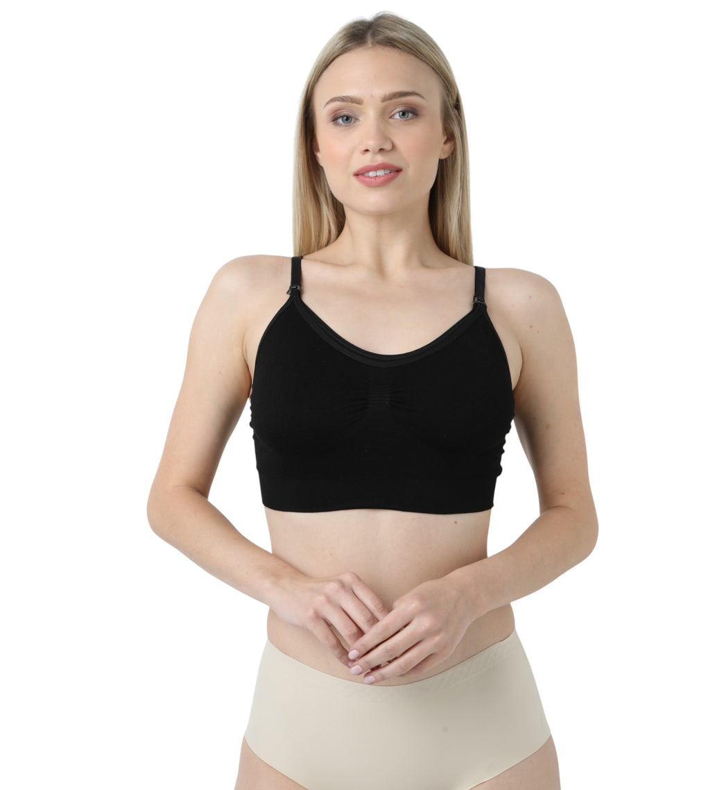 Still-BH – nahtlos, mit Clipverschluss, ohne Bügel, weich, stützend, Baumwolle