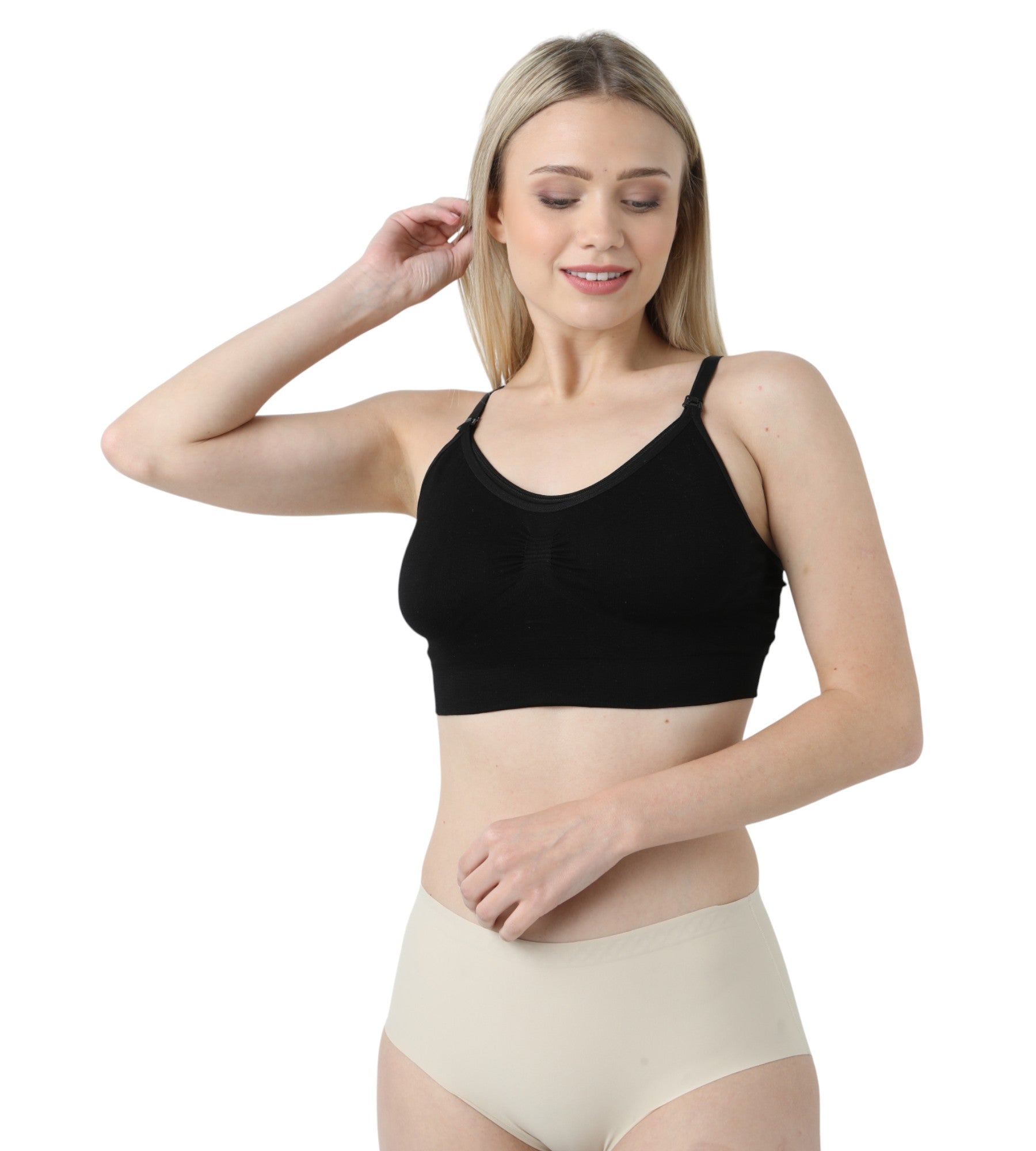 Still-BH – nahtlos, mit Clipverschluss, ohne Bügel, weich, stützend, Baumwolle