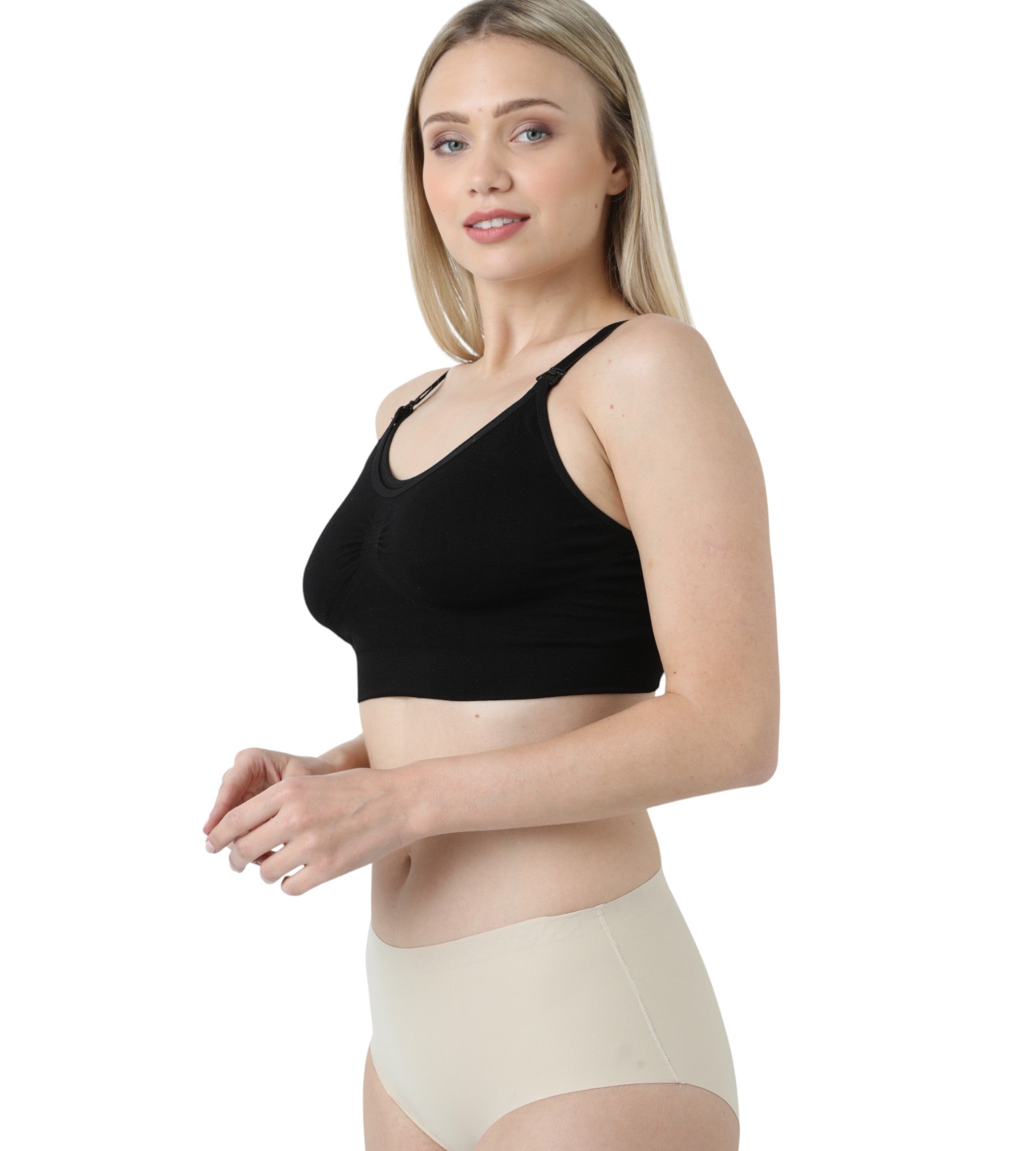 Still-BH – nahtlos, mit Clipverschluss, ohne Bügel, weich, stützend, Baumwolle