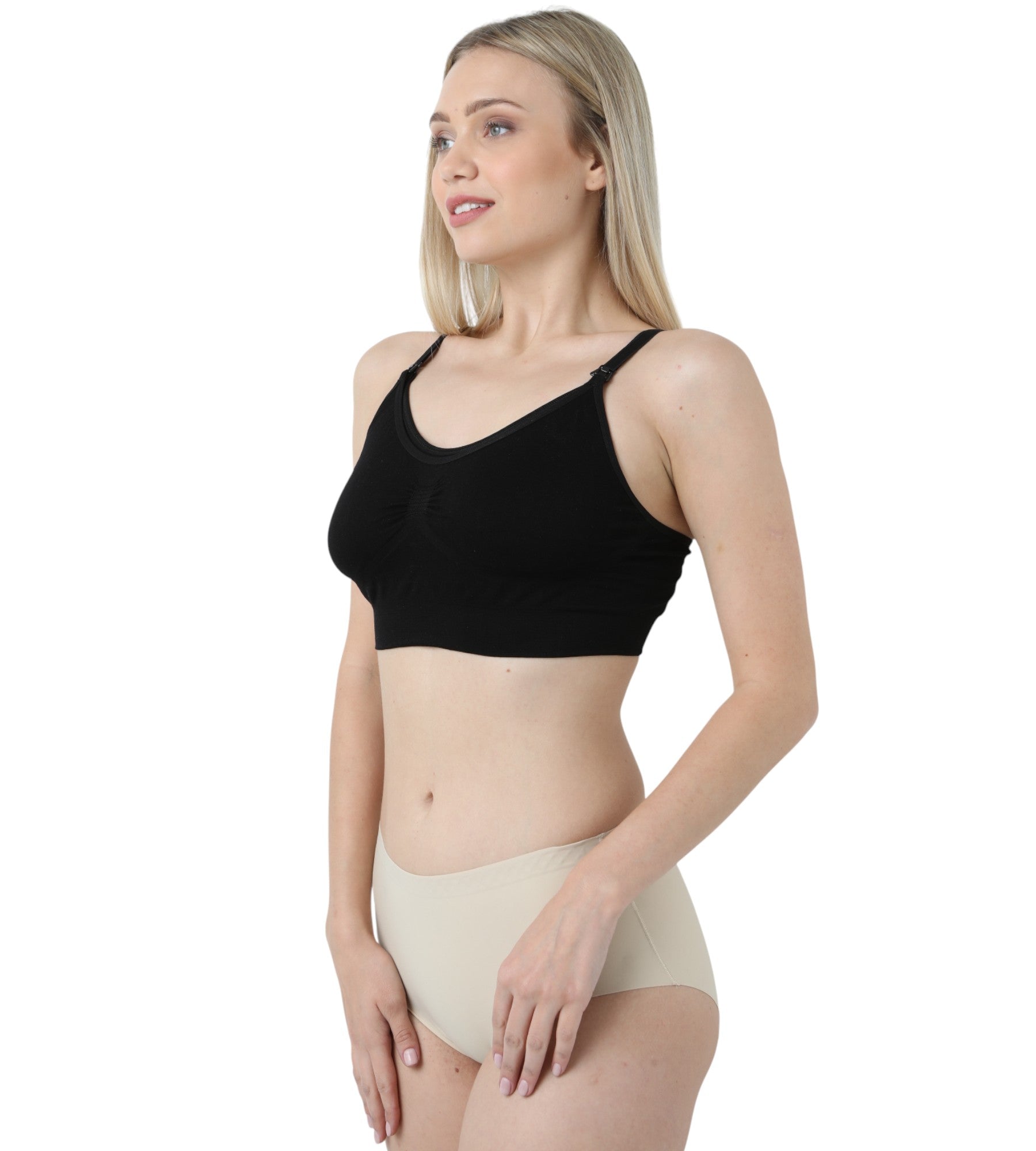 Still-BH – nahtlos, mit Clipverschluss, ohne Bügel, weich, stützend, Baumwolle