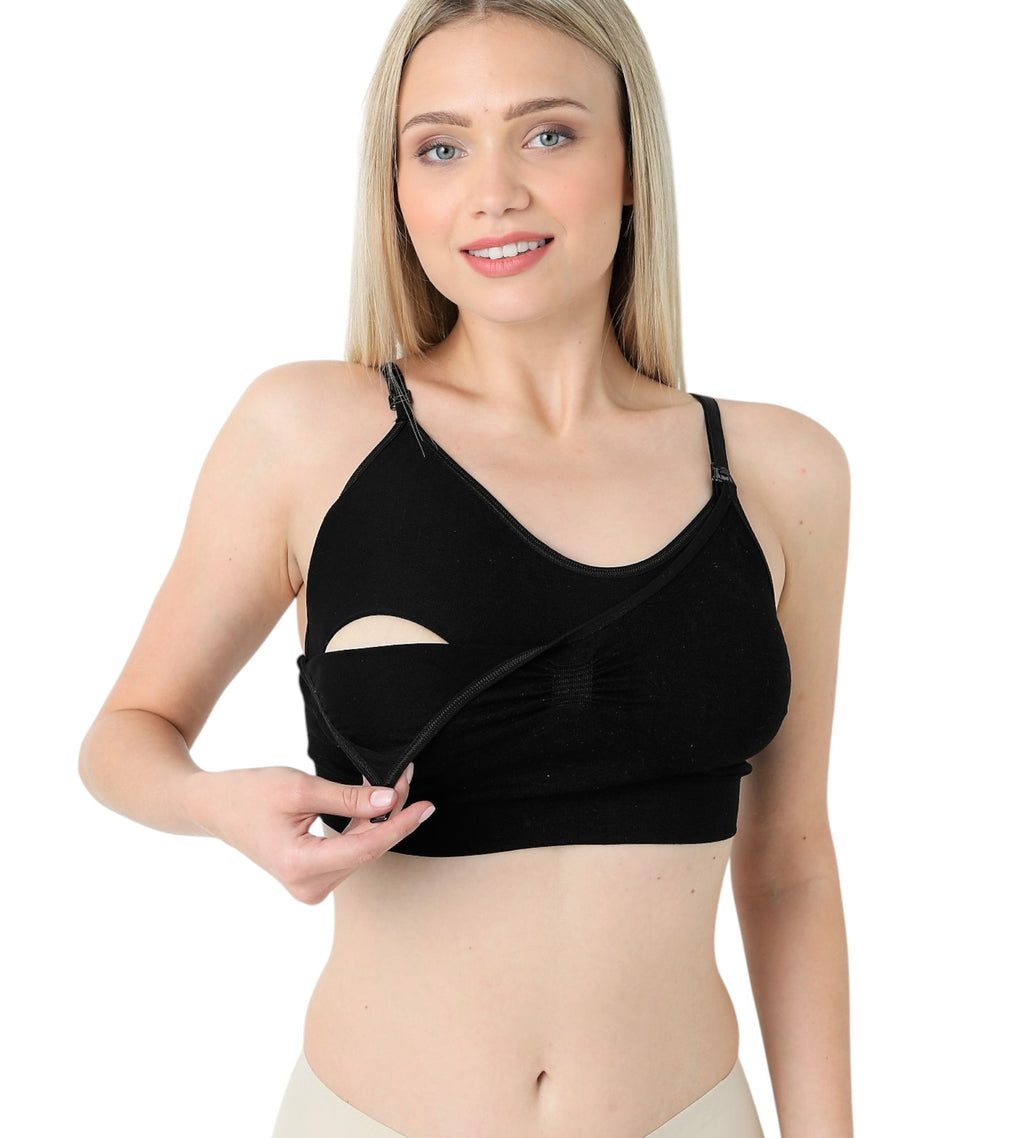 Still-BH – nahtlos, mit Clipverschluss, ohne Bügel, weich, stützend, Baumwolle