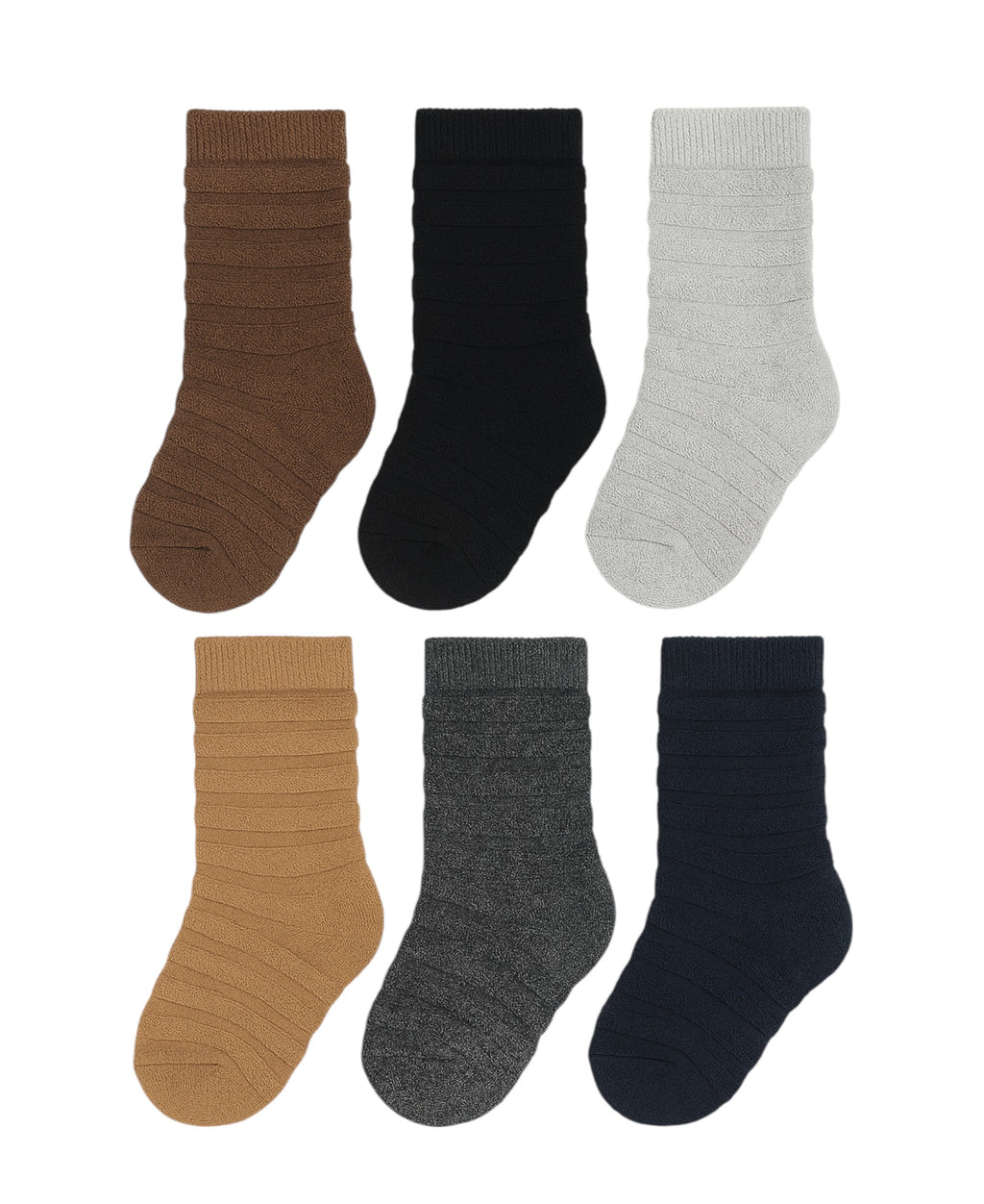 Kuschelsocken 6er-Pack Damen Handtuchsocken – Weich, warm & kuschelig, Größe 36-40