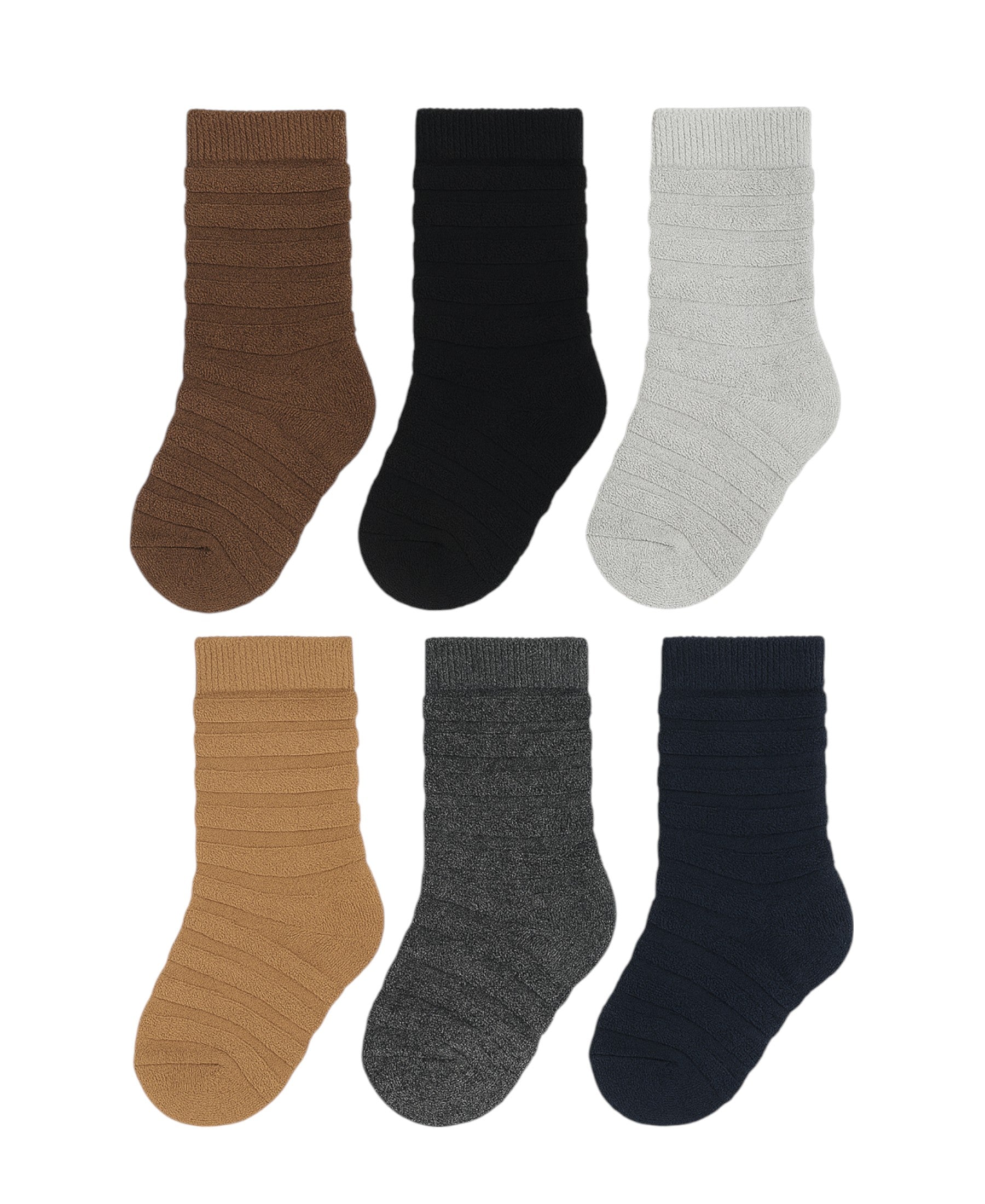 Kuschelsocken 6er-Pack Damen Handtuchsocken – Weich, warm & kuschelig, Größe 36-40