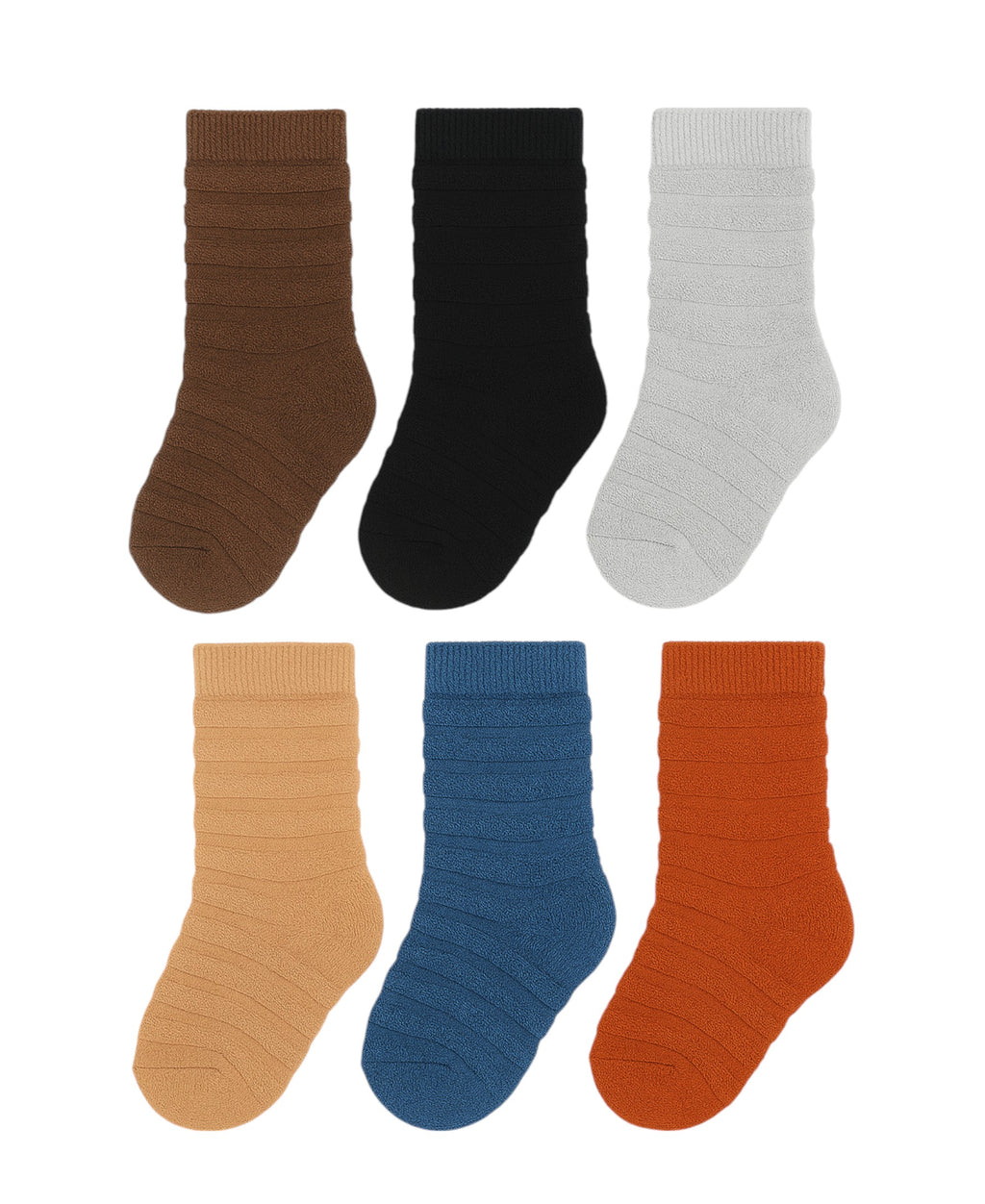 Kuschelsocken 6er-Pack Damen Handtuchsocken – Weich, warm & kuschelig, Größe 36-40