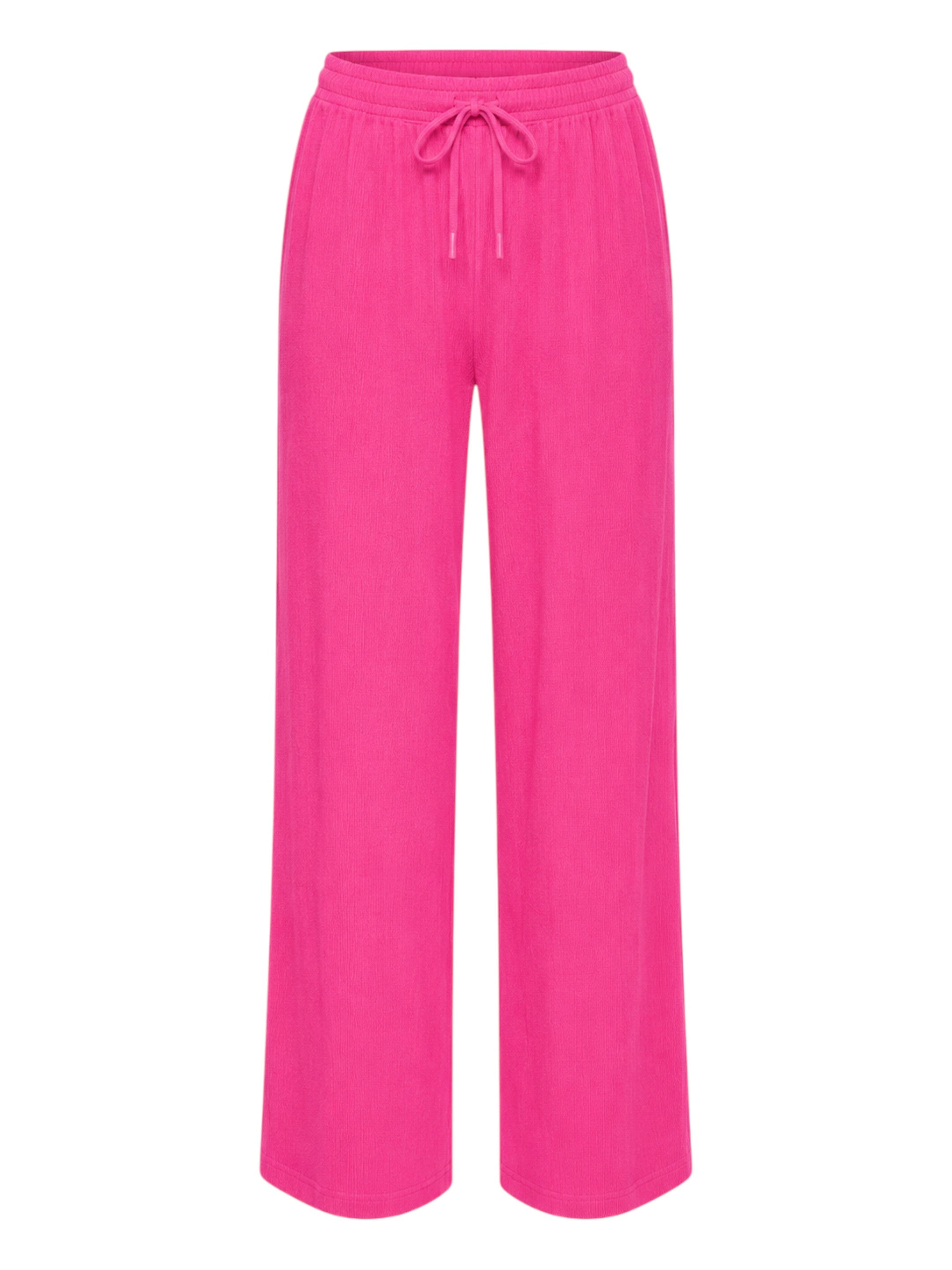 Palazzohose Damen Crinkle Hose – Weite Sommerhose elastischer Bund