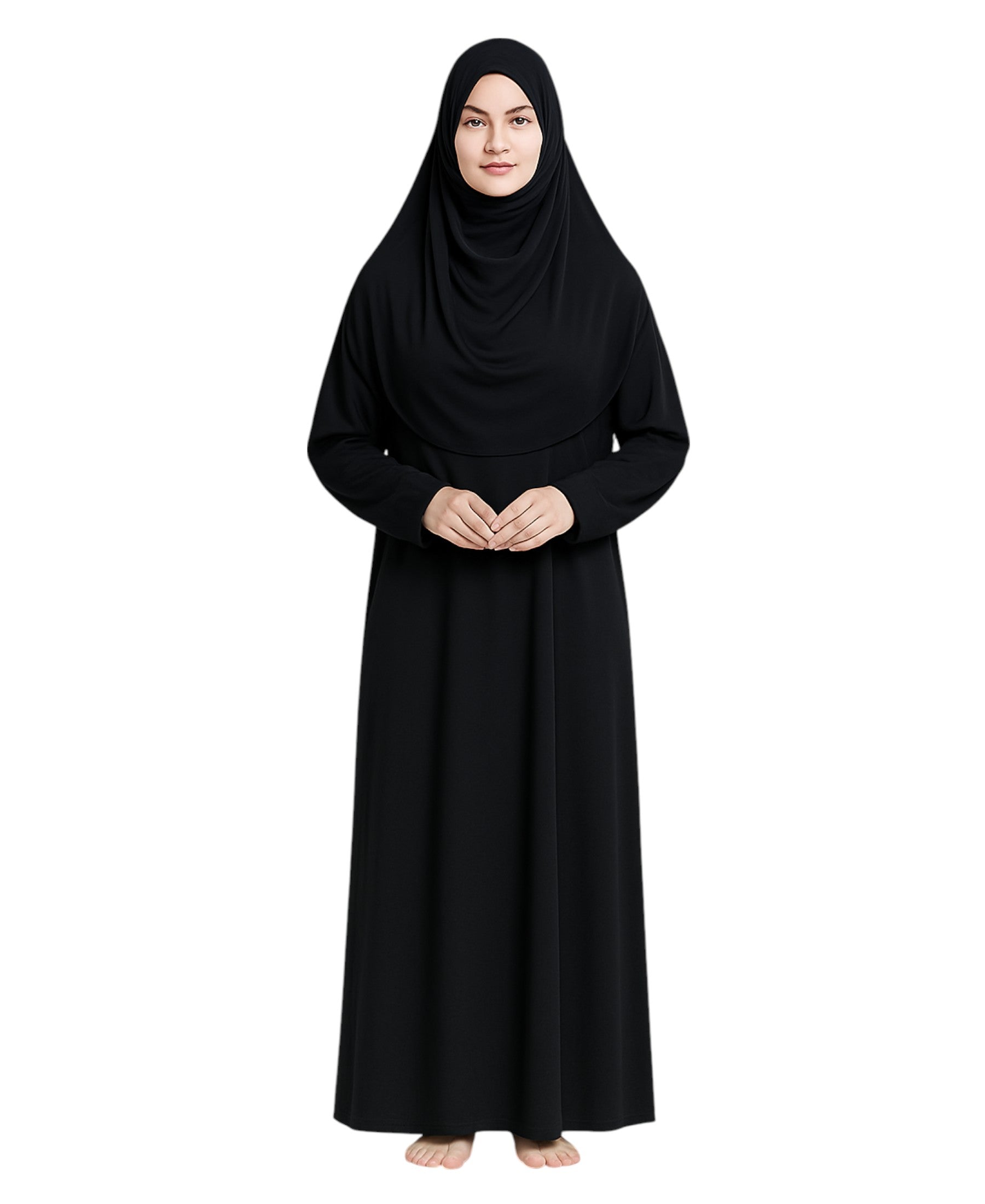 Tunikakleid Gebetskleid mit Hijab islamisches Kleid Kaftan Jilbab Abaya Namaz