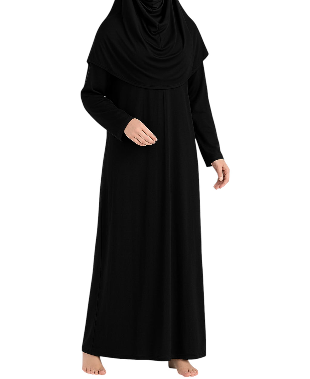 Tunikakleid Gebetskleid mit Hijab islamisches Kleid Kaftan Jilbab Abaya Namaz