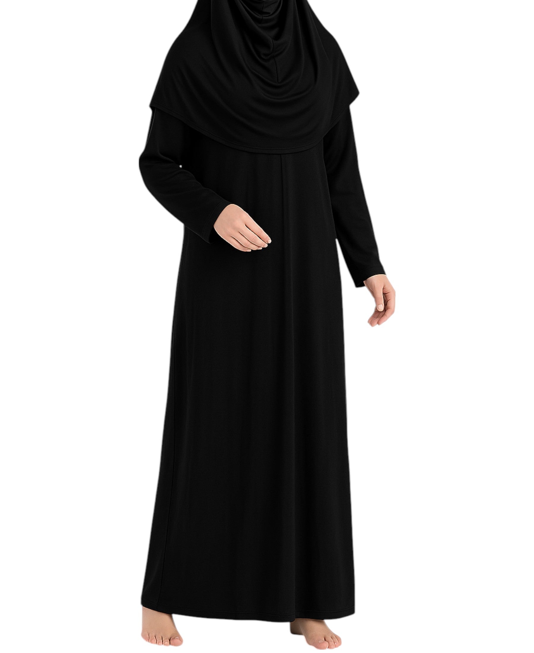 Tunikakleid Gebetskleid mit Hijab islamisches Kleid Kaftan Jilbab Abaya Namaz
