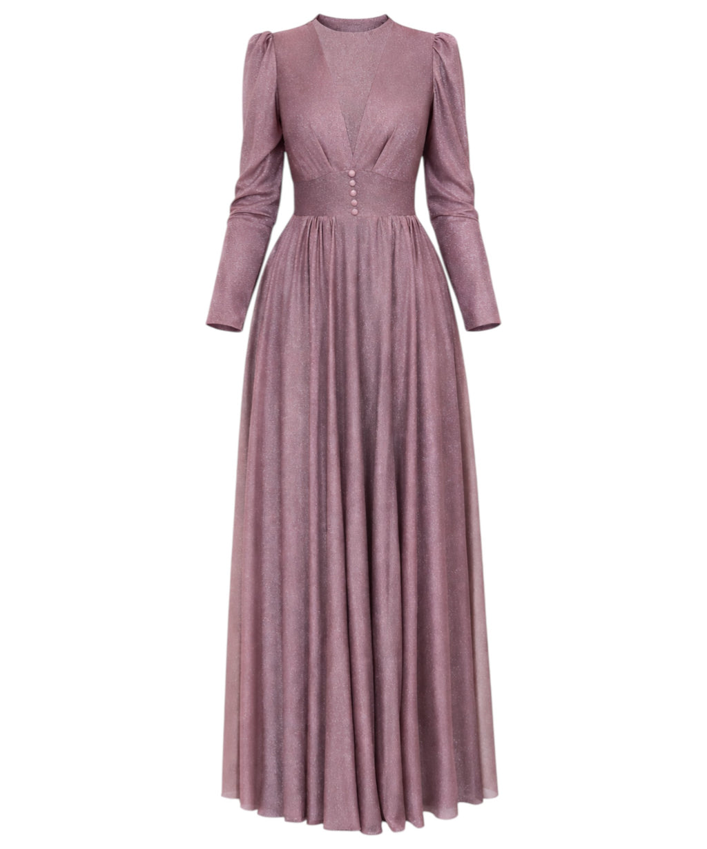 Abendkleid Elegantes Glitzerndes Tüllkleid - Hijab Kleid Modest Fashion