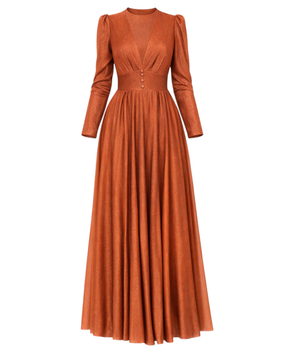 Abendkleid Elegantes Glitzerndes Tüllkleid - Hijab Kleid Modest Fashion