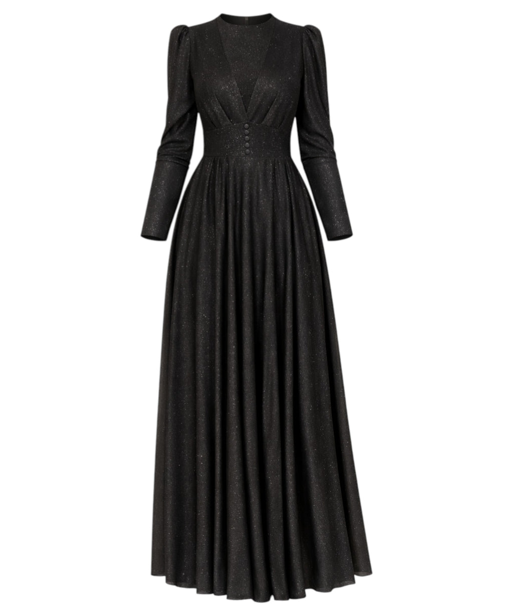 Abendkleid Elegantes Glitzerndes Tüllkleid - Hijab Kleid Modest Fashion