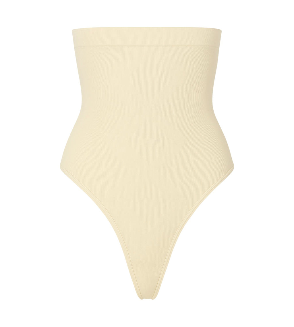 Miederslip – nahtloser Taillen-String - Corsage mit Silikonbund Shapewear
