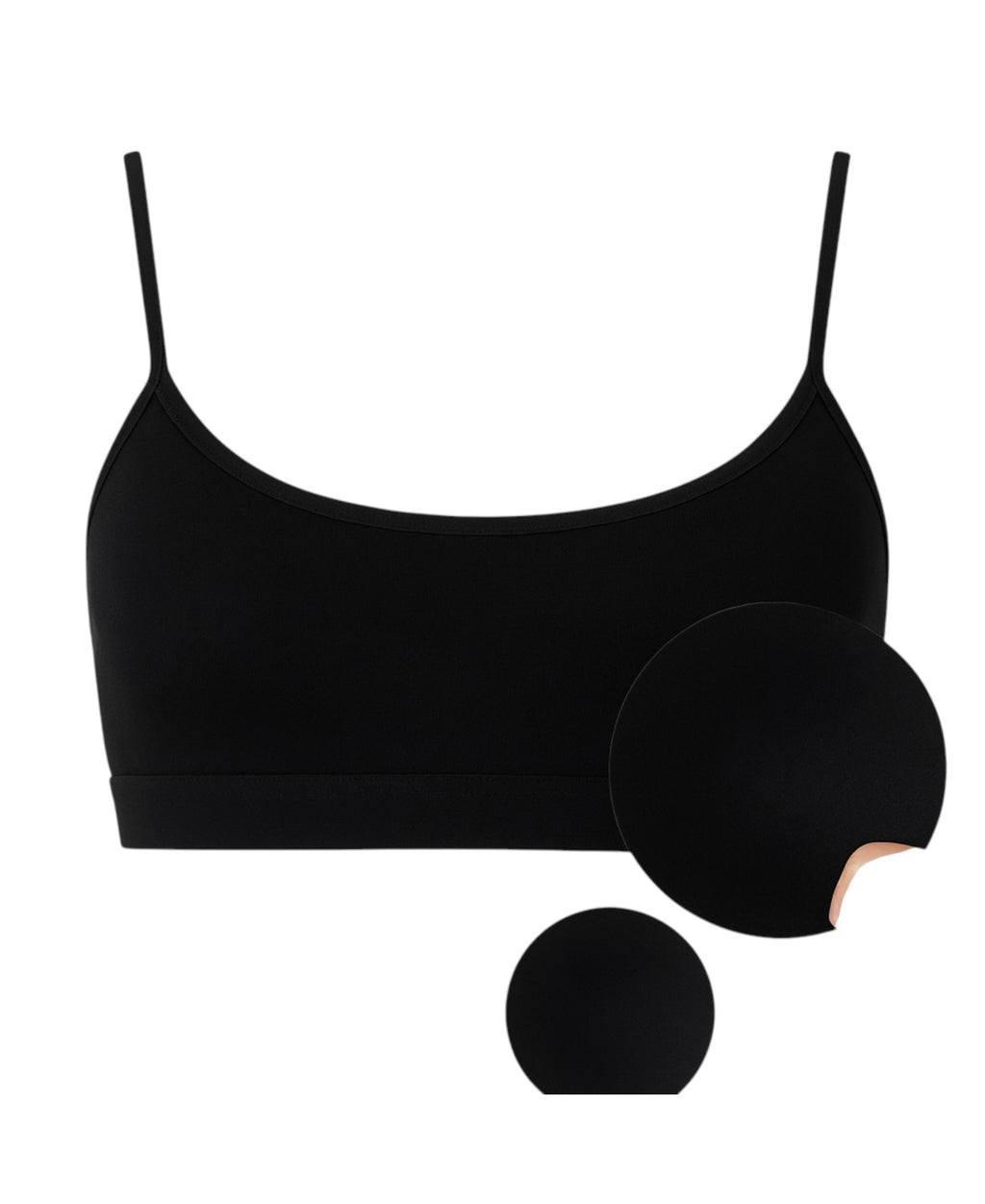 Bustier Damen Sport-BH Top mit Spaghettiträgern & abnehmbaren Pads