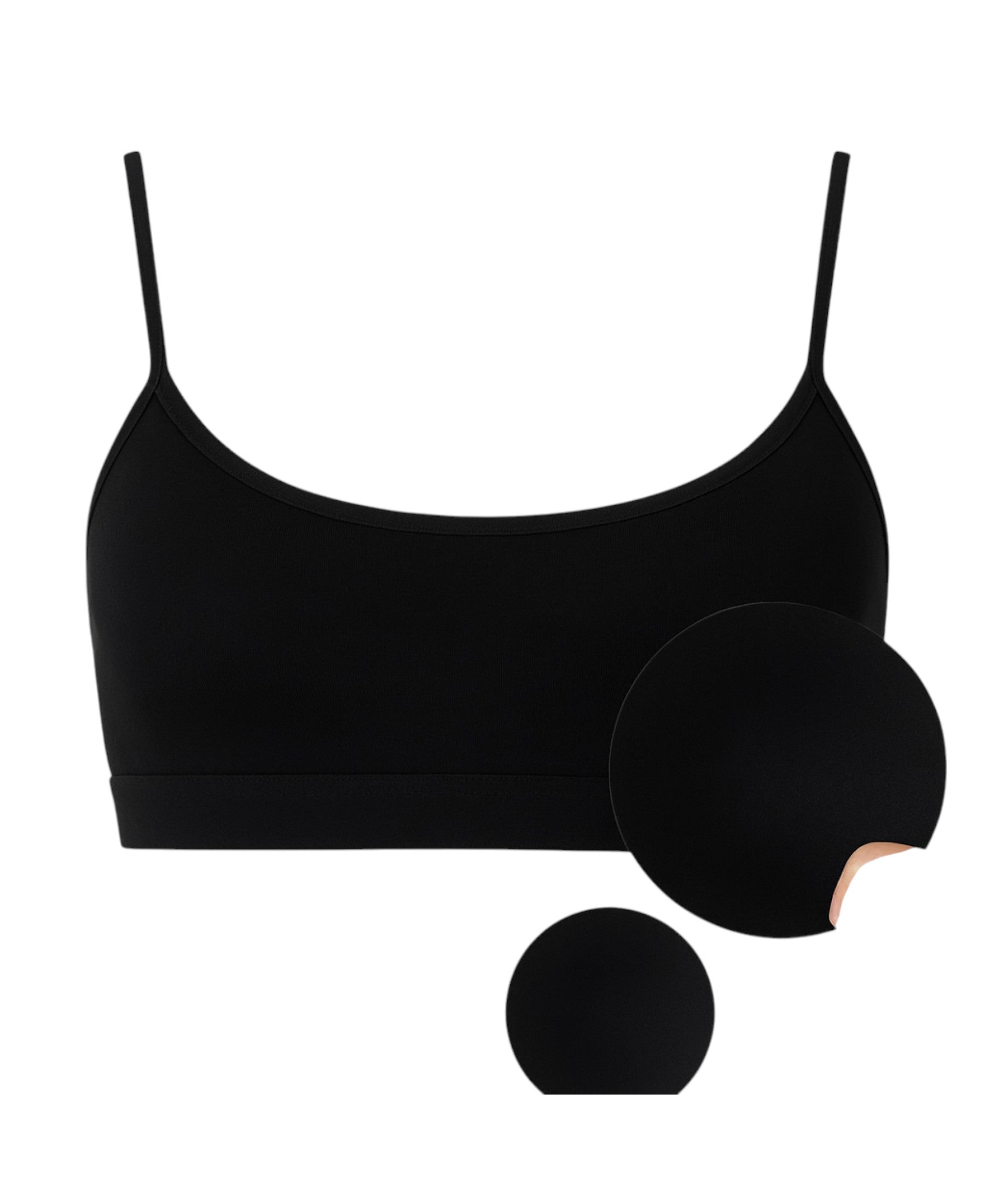 Bustier Damen Sport-BH Top mit Spaghettiträgern & abnehmbaren Pads